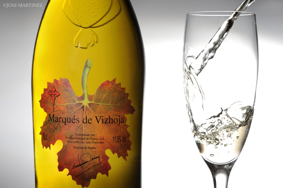 fotografa de vino blanco